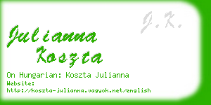 julianna koszta business card